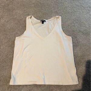 Express Cream V-Neck Tank Top